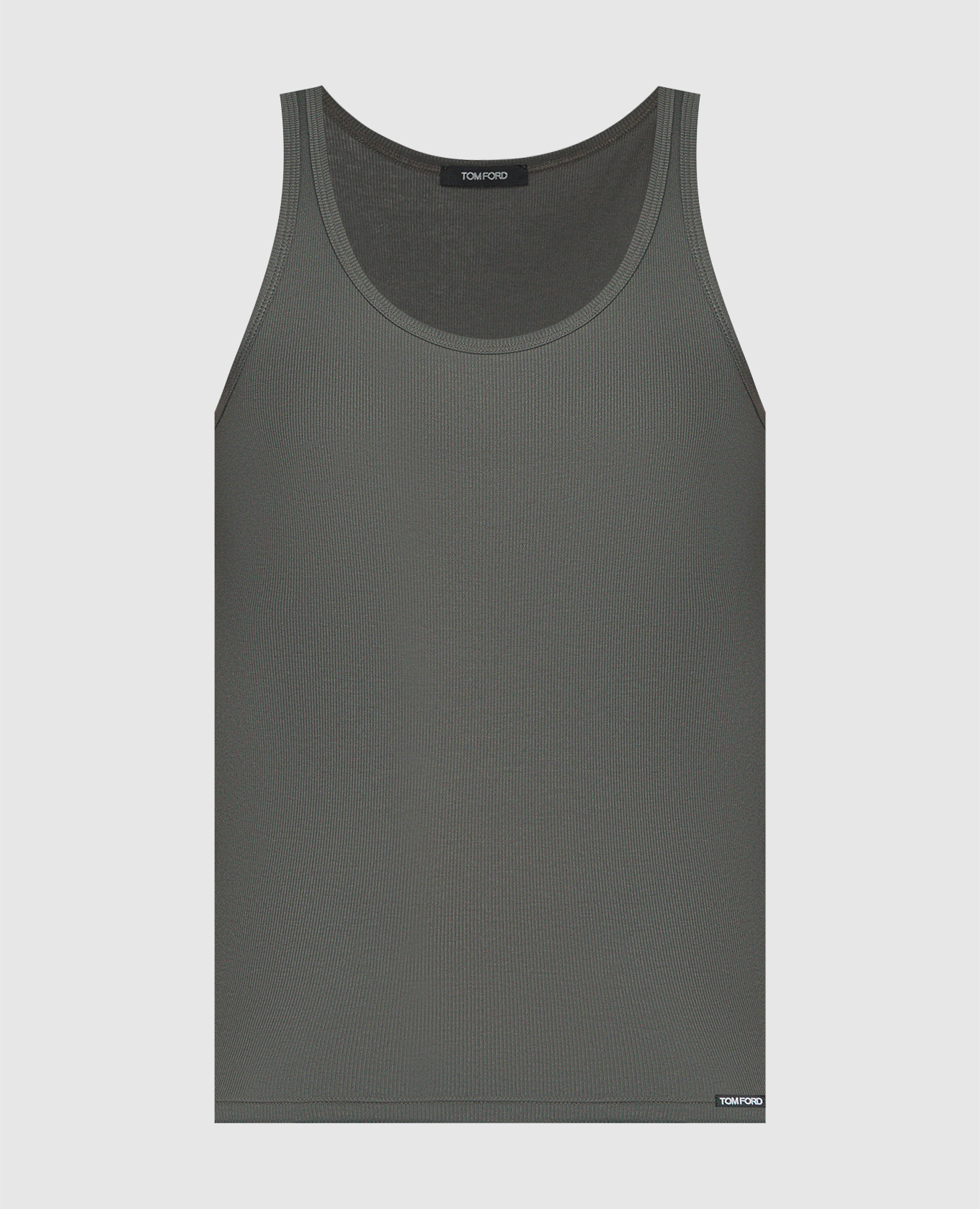 Майка в рубчике цвета хаки с логотипом, Майки
Майка в рубчике цвета хаки с логотипом, Майки