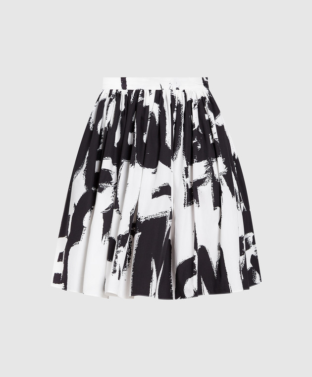 Alexander McQueen McQueen Graffiti Print Skirt 706760QCAFL Buy With