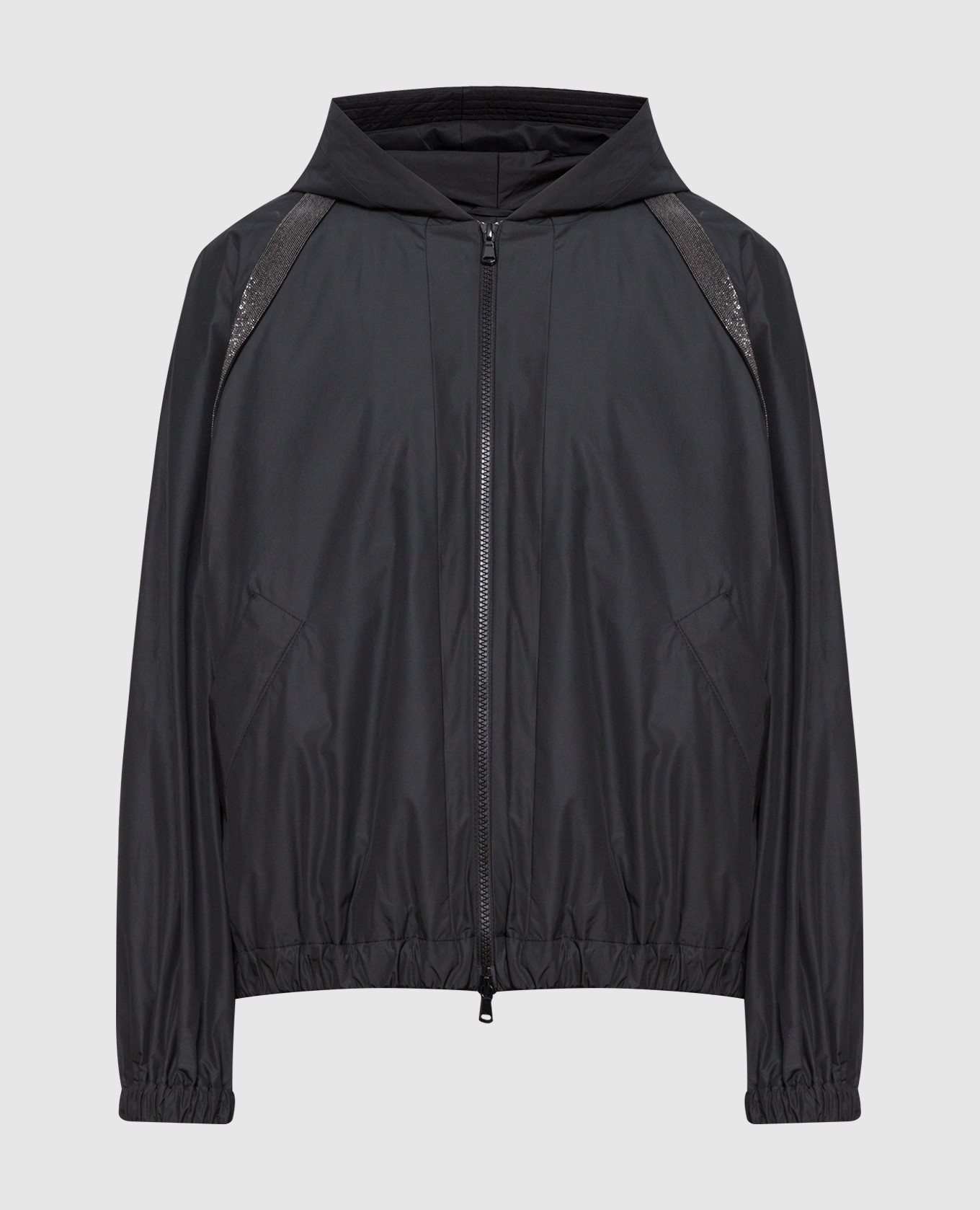 Черная ветровка с эколатунью, Черный, Ветровки
Черная ветровка с эколатунью, Черный, Ветровки