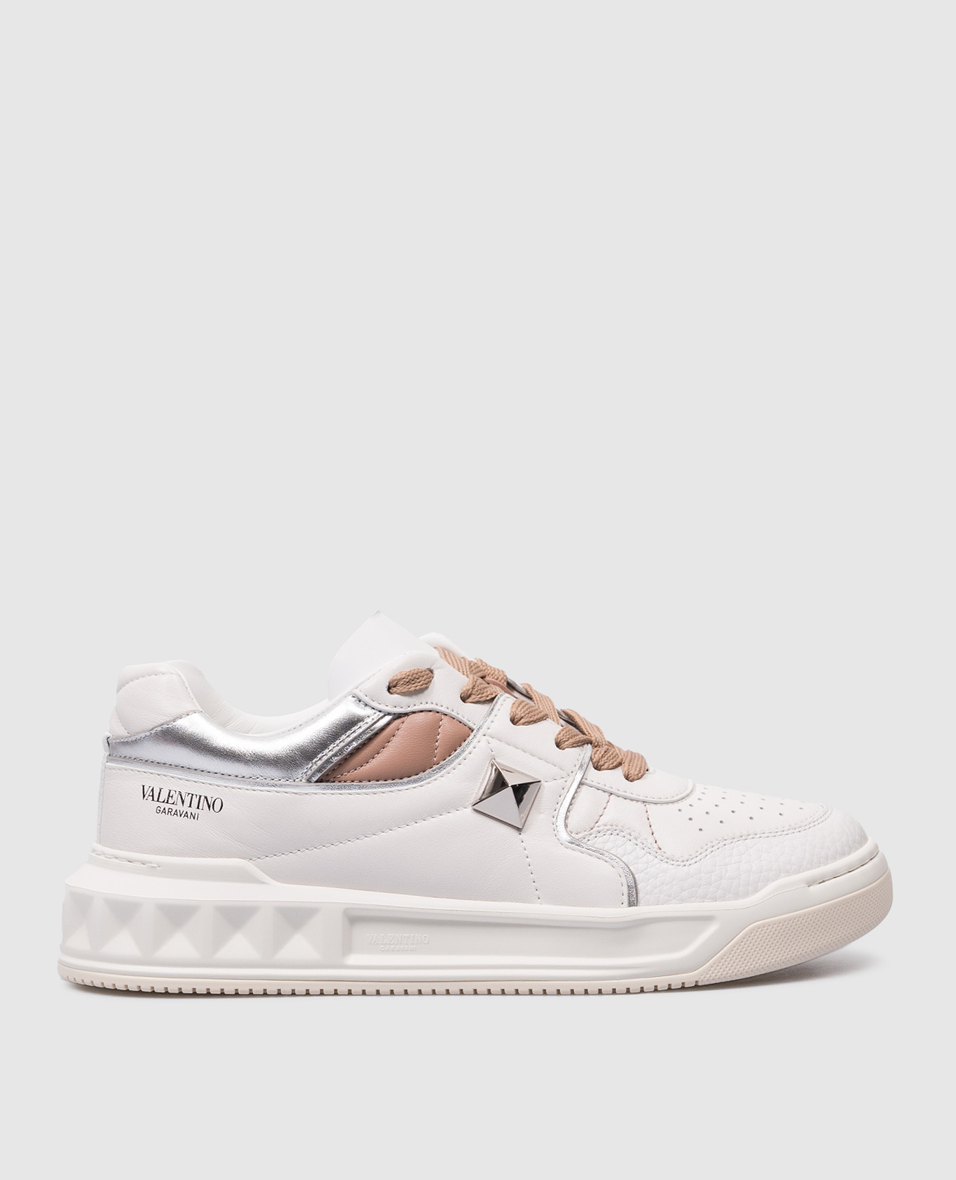 Белые кожаные кроссовки ONE STUD, Белый, Кроссовки 
Белые кожаные кроссовки ONE STUD, Белый, Кроссовки