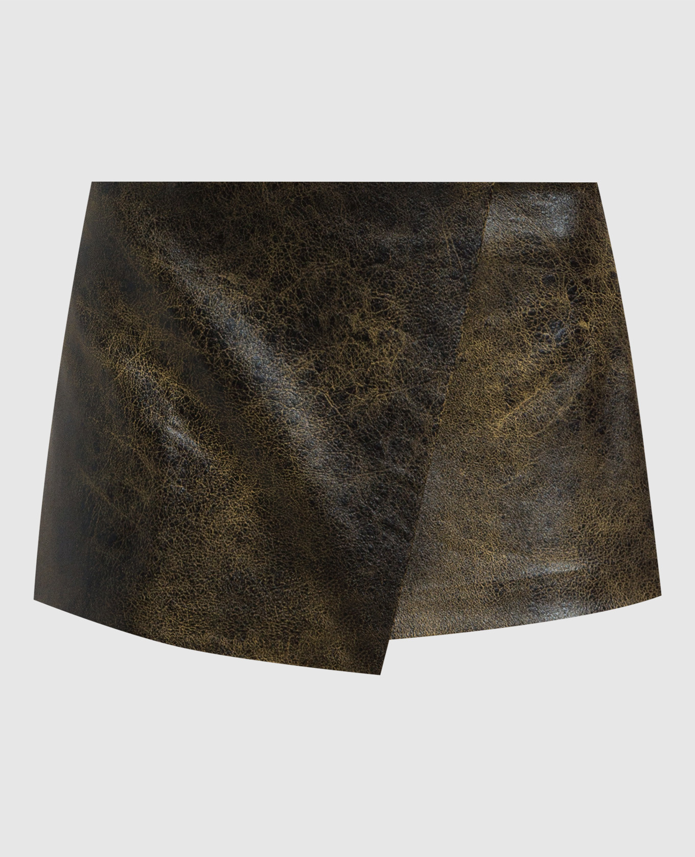 Зеленая юбка мини асимметричного кроя, Зеленый, Юбки прямые 
Зеленая юбка мини асимметричного кроя, Зеленый, Юбки прямые