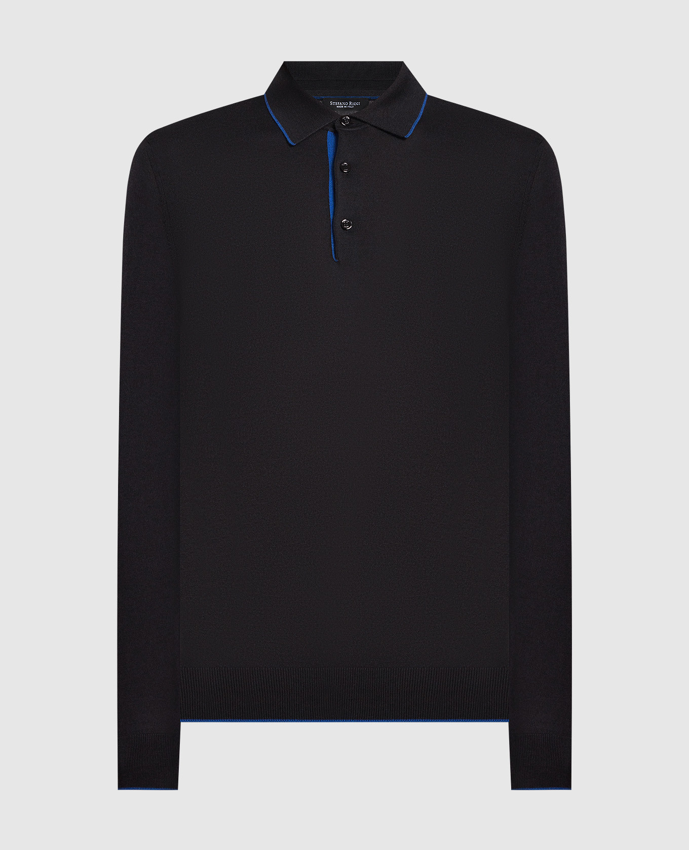 Черное поло из шерсти, шелка и кашемира, Черный, Поло
Черное поло из шерсти, шелка и кашемира, Черный, Поло