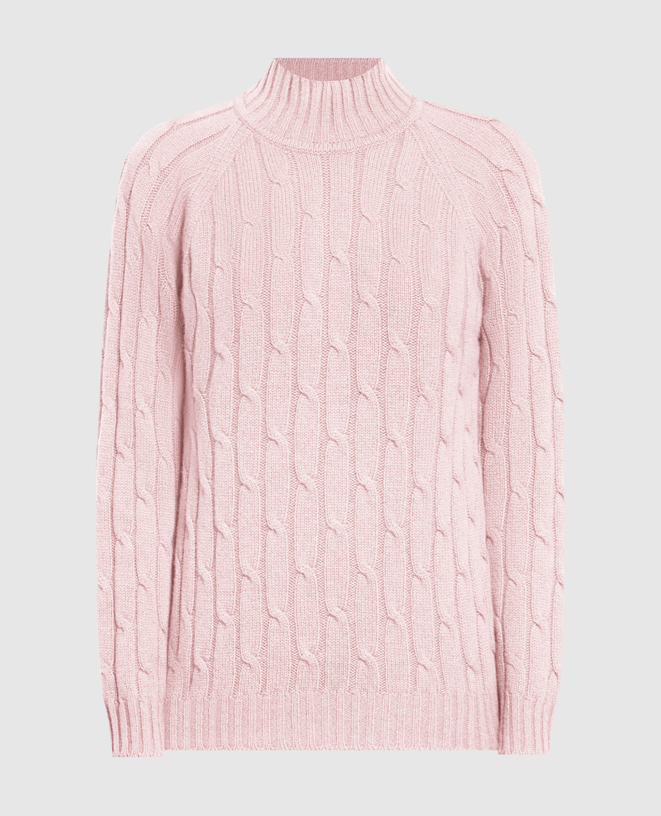 

Розовый свитер с кашемиром в фактурный узор., Свитера