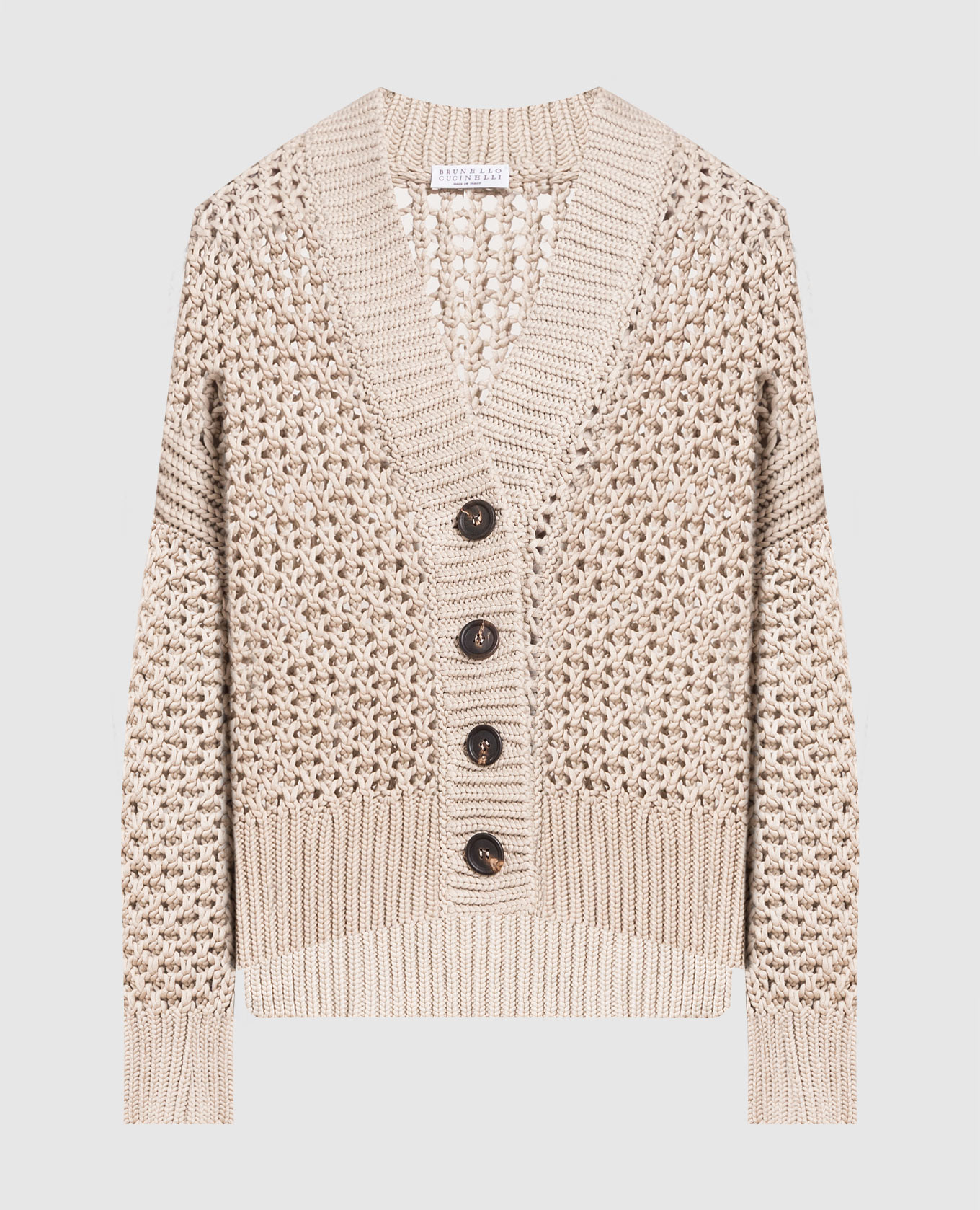 Бежевый кардиган с ажурной вязкой, Кардиганы
Бежевый кардиган с ажурной вязкой, Кардиганы