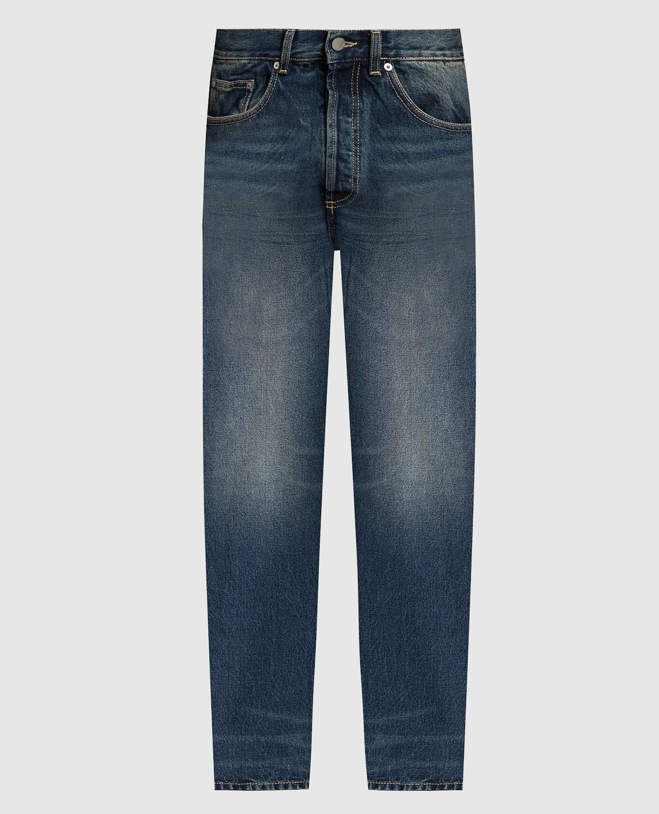 Синие джинсы с винтажным эффектом, Синий, Прямые джинсы
Синие джинсы с винтажным эффектом, Синий, Прямые джинсы