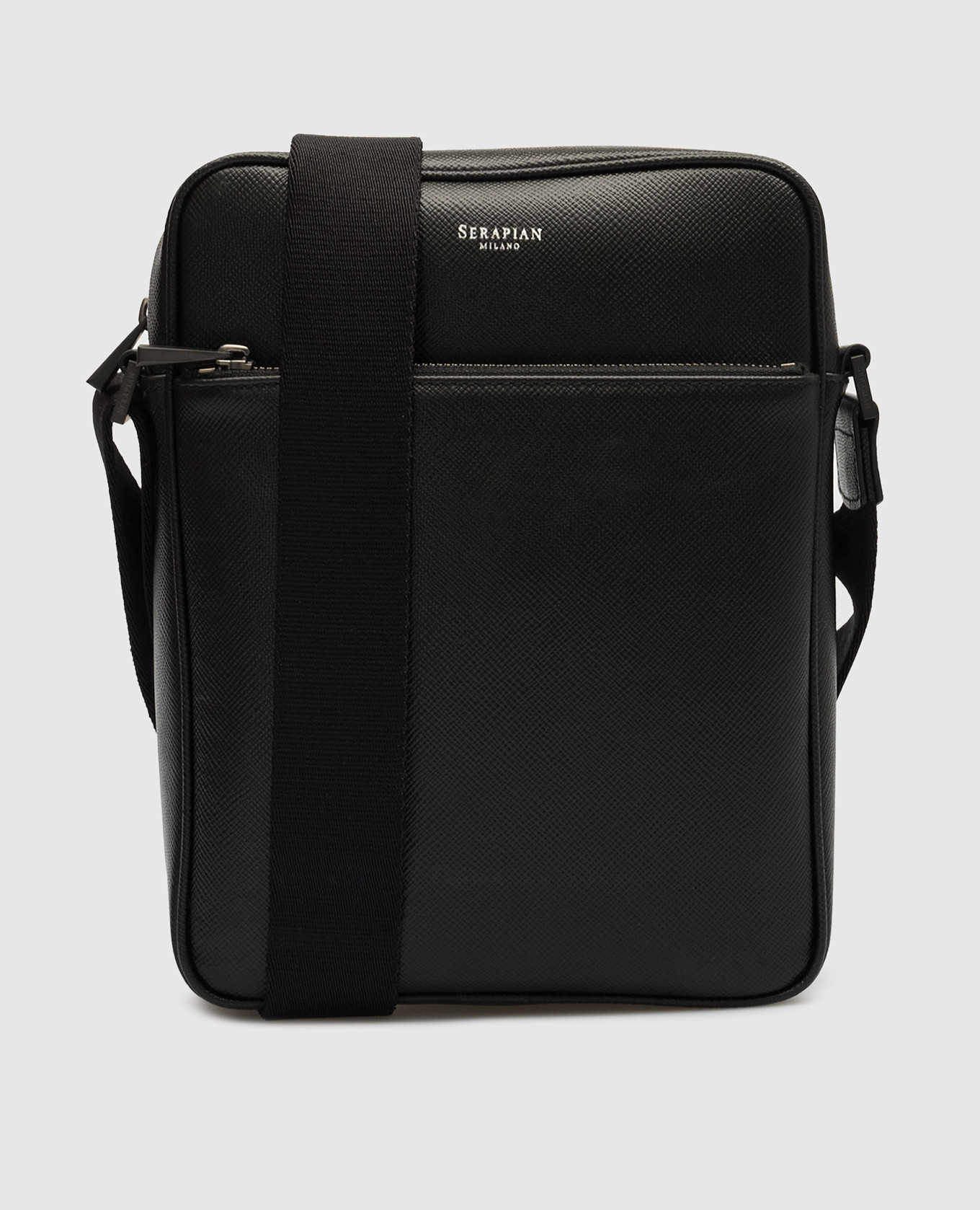 Черная кожаная сумка через плечо, Черный, Сумки через плечо 
Черная кожаная сумка через плечо, Черный, Сумки через плечо