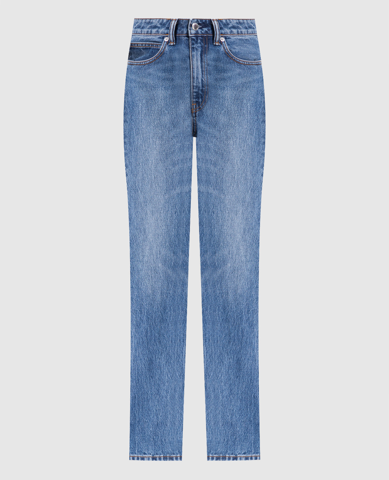 Синие джинсы с эффектом потертости, Синий, Прямые джинсы
Синие джинсы с эффектом потертости, Синий, Прямые джинсы