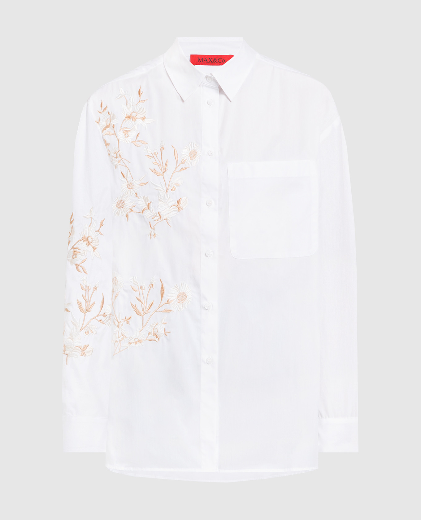 Белая рубашка с вышивкой, Белый, Рубашки
Белая рубашка с вышивкой, Белый, Рубашки