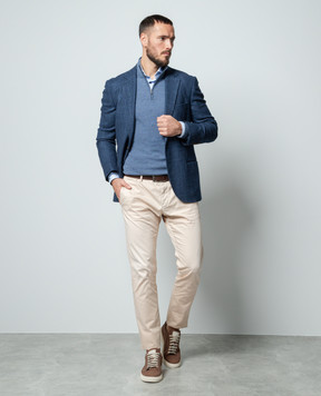 Cashmere&Whiskey Синій джемпер з вовни 77397