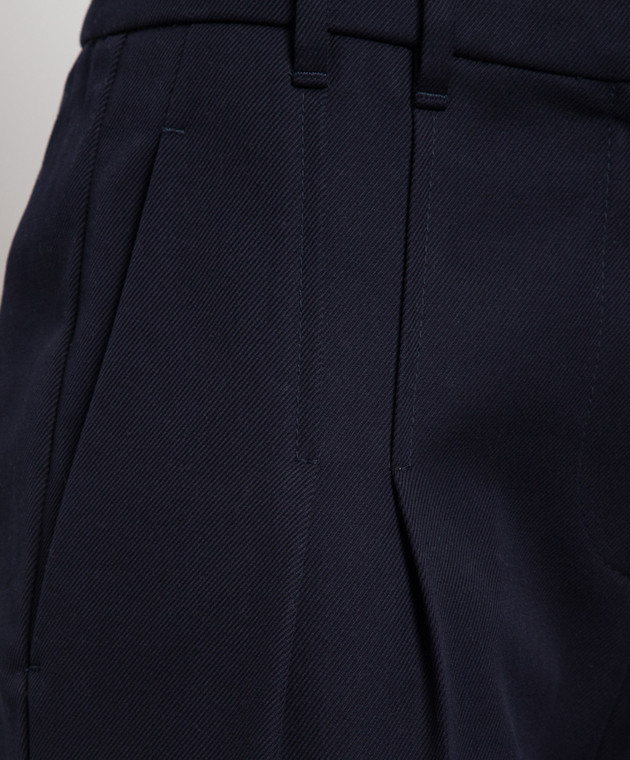 Brunello Cucinelli Blue pants with monil chain MP126P8423 image 5