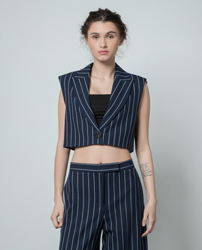 Max & Co Синий жилет CORNICE в полоску CORNICE