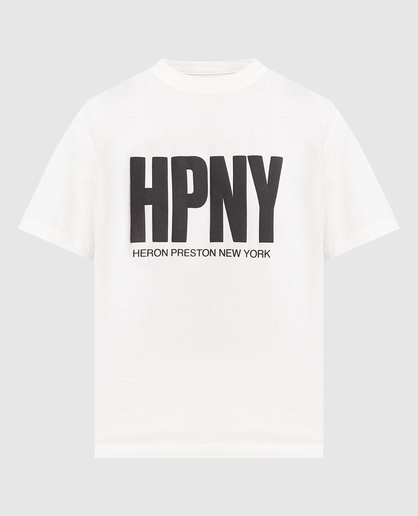 White t-shirt with contrasting HPNY logo