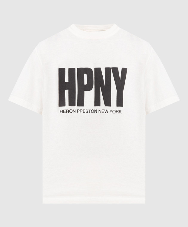 Heron Preston White t-shirt with contrasting HPNY logo HWAA032C99JER004