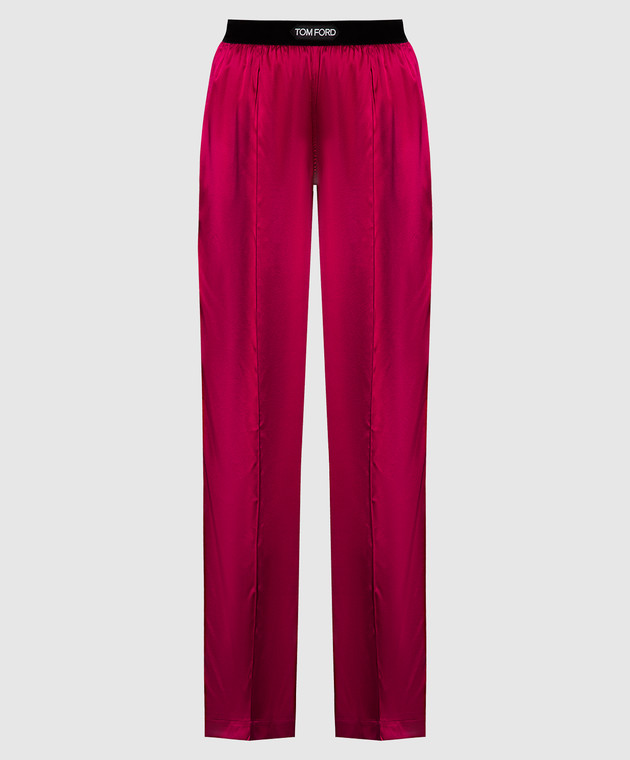 パンツ TOM FORD PANTS (PAW397FAX881) Tom Ford - Black logo silk trousers PAW397FAX881 - shop with