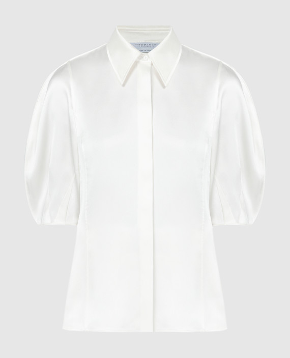 Біла блуза Sansi із шовку