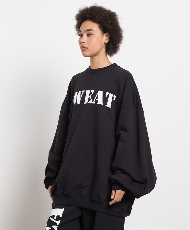 Vetements Black sweatshirt with a print UE54CW140B image 3