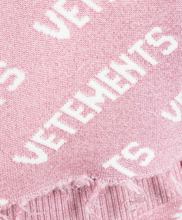 Vetements Pink logo pattern sweater UE54KN180P image 5