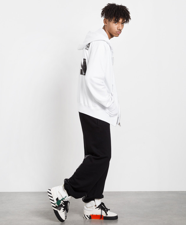 Off-White Белая спортивная кофта с принтом Caravaggio Arrow OMBE013C99FLE003 изображение 2