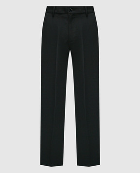 Dolce&Gabbana Черные брюки клеш из шерсти GZ25ATFU21E