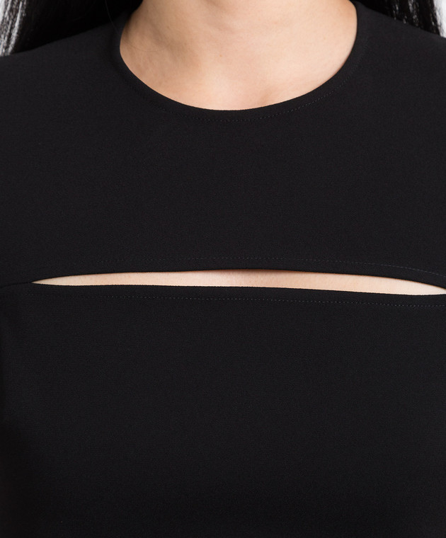 Victoria Beckham Чорна сукня міді 1122WDR003433A зображення 5