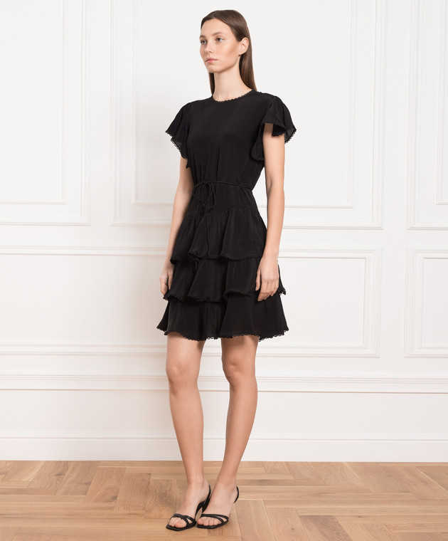 Twinset Black dress with ruffles 231TP2450 изображение 3