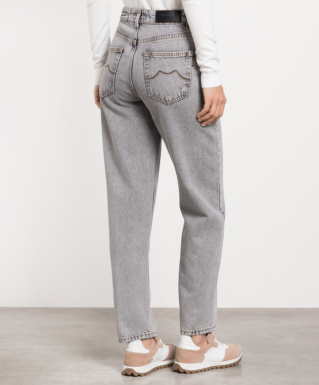 MooRER Gray jeans with logo PHOEBE120WBR image 4