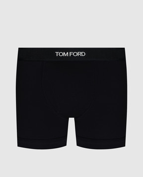 Tom Ford Чорні труси-боксери з логотипом T4LC31040