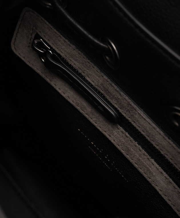 Brunello Cucinelli Сірий замшевий рюкзак з ланцюжком моніль MBDLD2495 зображення 4