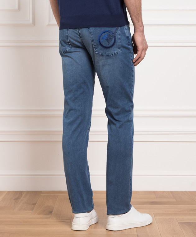 Stefano Ricci Blue jeans with logo M8T32S2170TBLGDP image 4