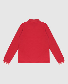 Moncler ENFANT Дитяче червоне поло з фактурним логотипом 8B000028496W1214