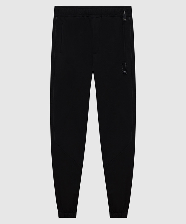 Fendi Чорні спортивні штани з лампасами FB0755A9RO