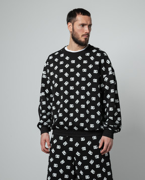 Dolce&Gabbana Черный свитшот в монограмме логотипа G9AUVTG7L5C