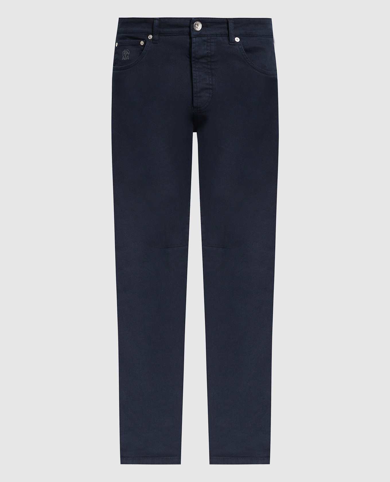 Brunello Cucinelli - Blue jeans with logo embroidery M277PX1290 - buy ...