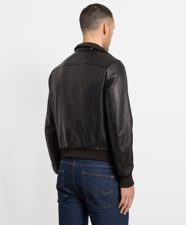 Tom Ford - Черная кожаная куртка LBB001LMG004S23 купить в Symbol