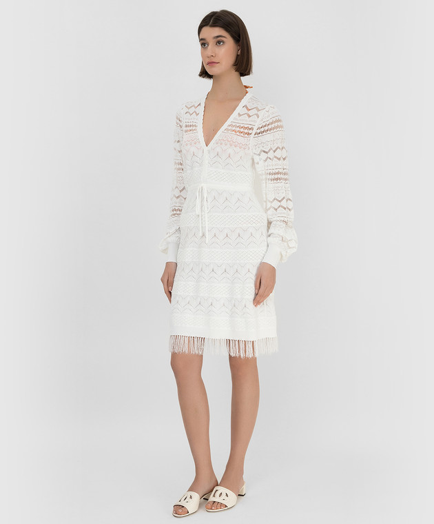 Twinset Белая туника в ажурный узор 221TP3032 изображение 3