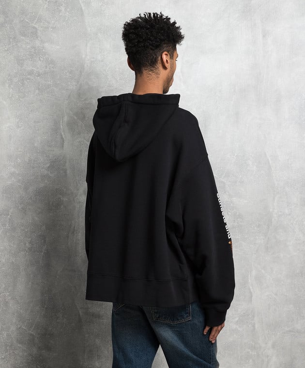 Palm angels logo print oversized online hoodie