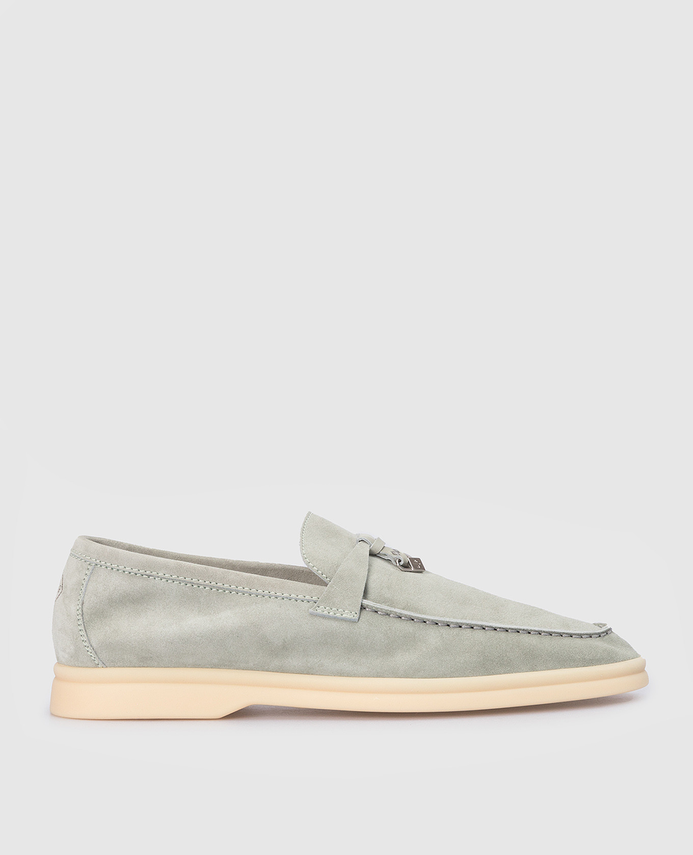Light Green Suede Loafers