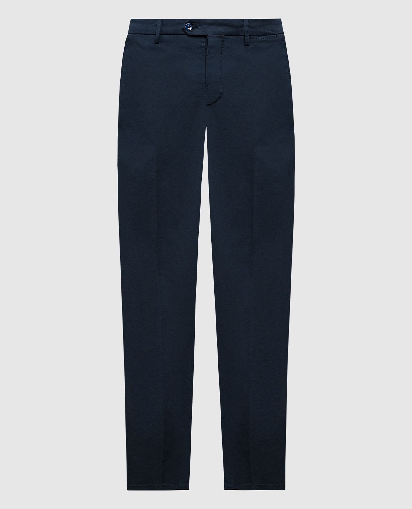 Blue chinos with silk