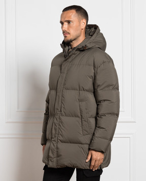 Canali Пуховик кольору хакі SG01767O20361