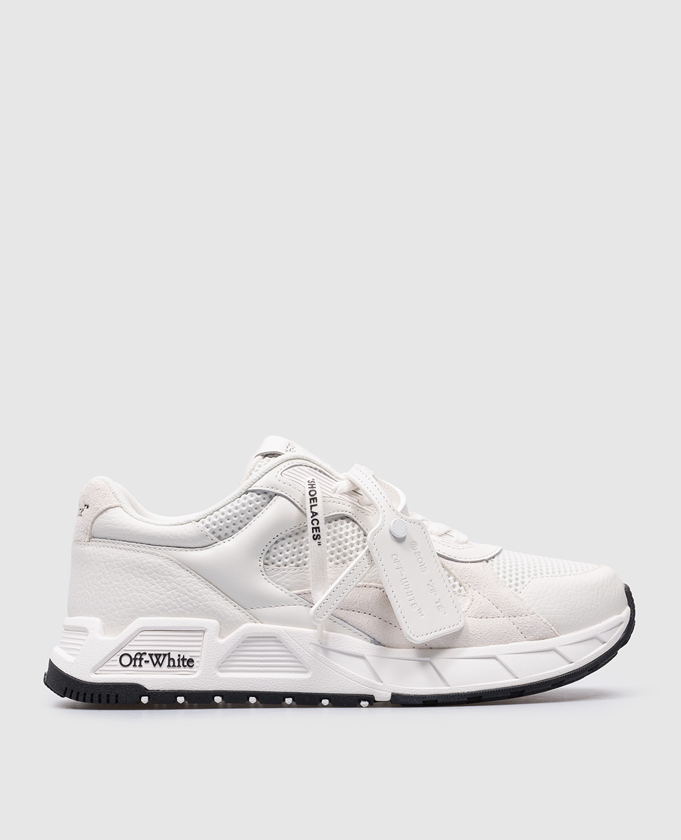 White leather Kick Off sneakers with contrasting logo