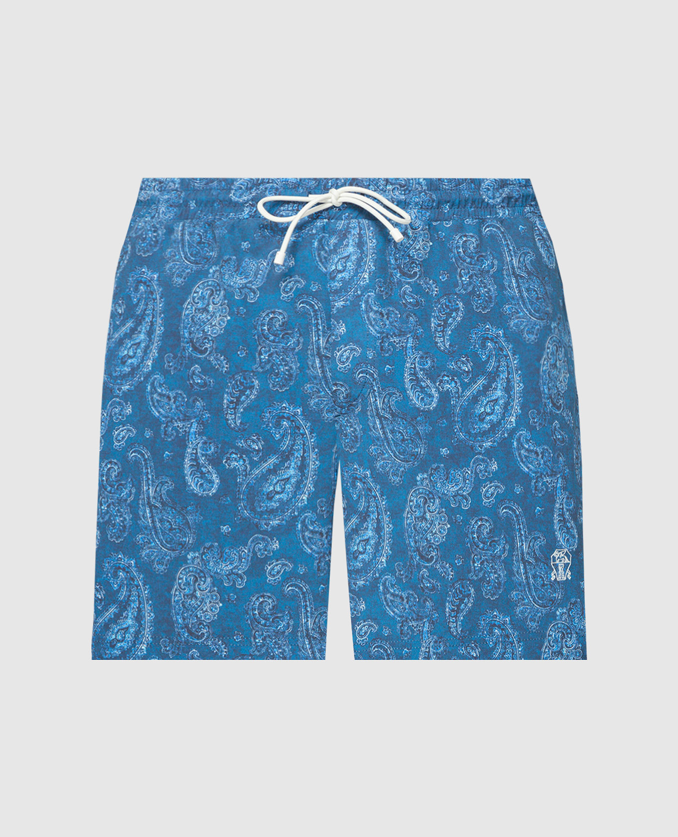 Blue Paisley Print Swim Shorts