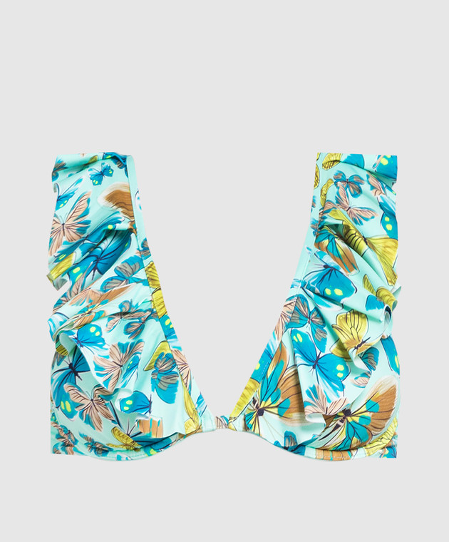 Vilebrequin Blue bodice from Lizzy Swimwear in a frilled print LZZC3H33