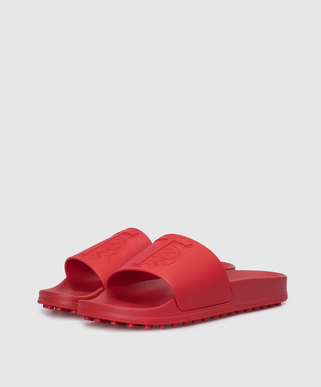 Tods Червоні шльопанці з тисненням логотипу XXM13K0FJ60SWM зображення 2