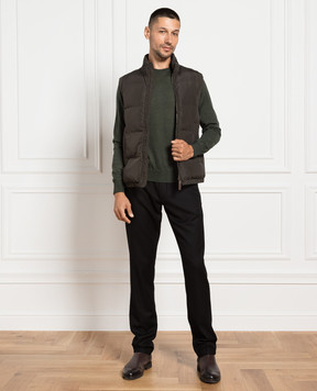 Canali Зеленый джемпер из шерсти MK00077C0012