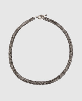 Brunello Cucinelli Silver necklace with monil chain MCOW9G225