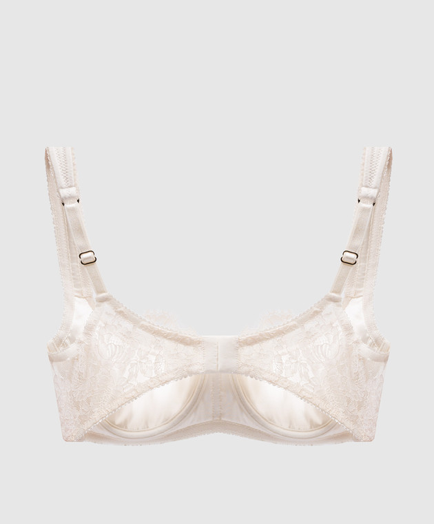 Ermanno Scervino White silk bra with lace D434Y306CBRP image 2