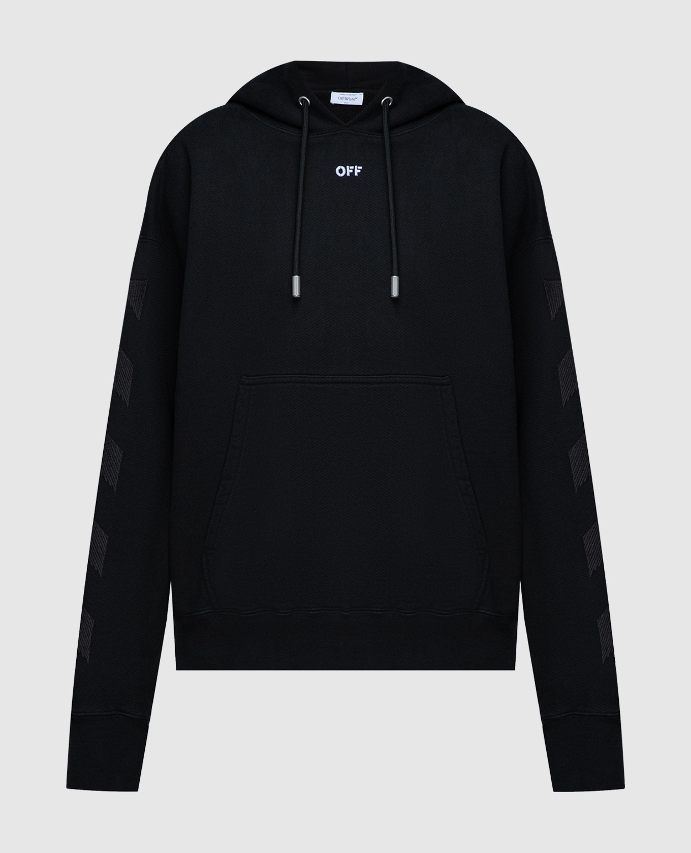 Black hoodie with logo embroidery
