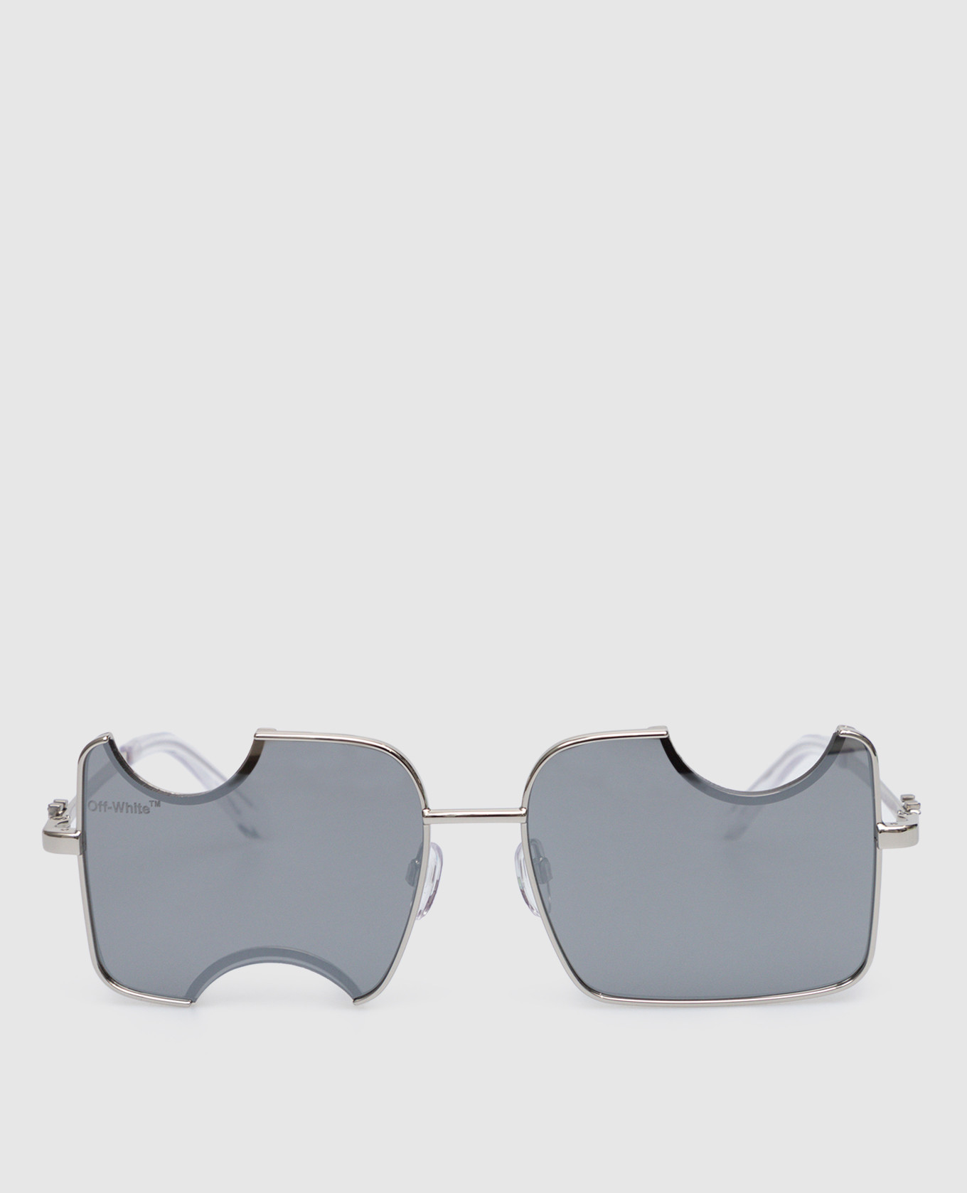 Salvador sunglasses with textured logo in silver