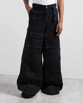 Vetements Черные джинсы-карго UE54PA180B