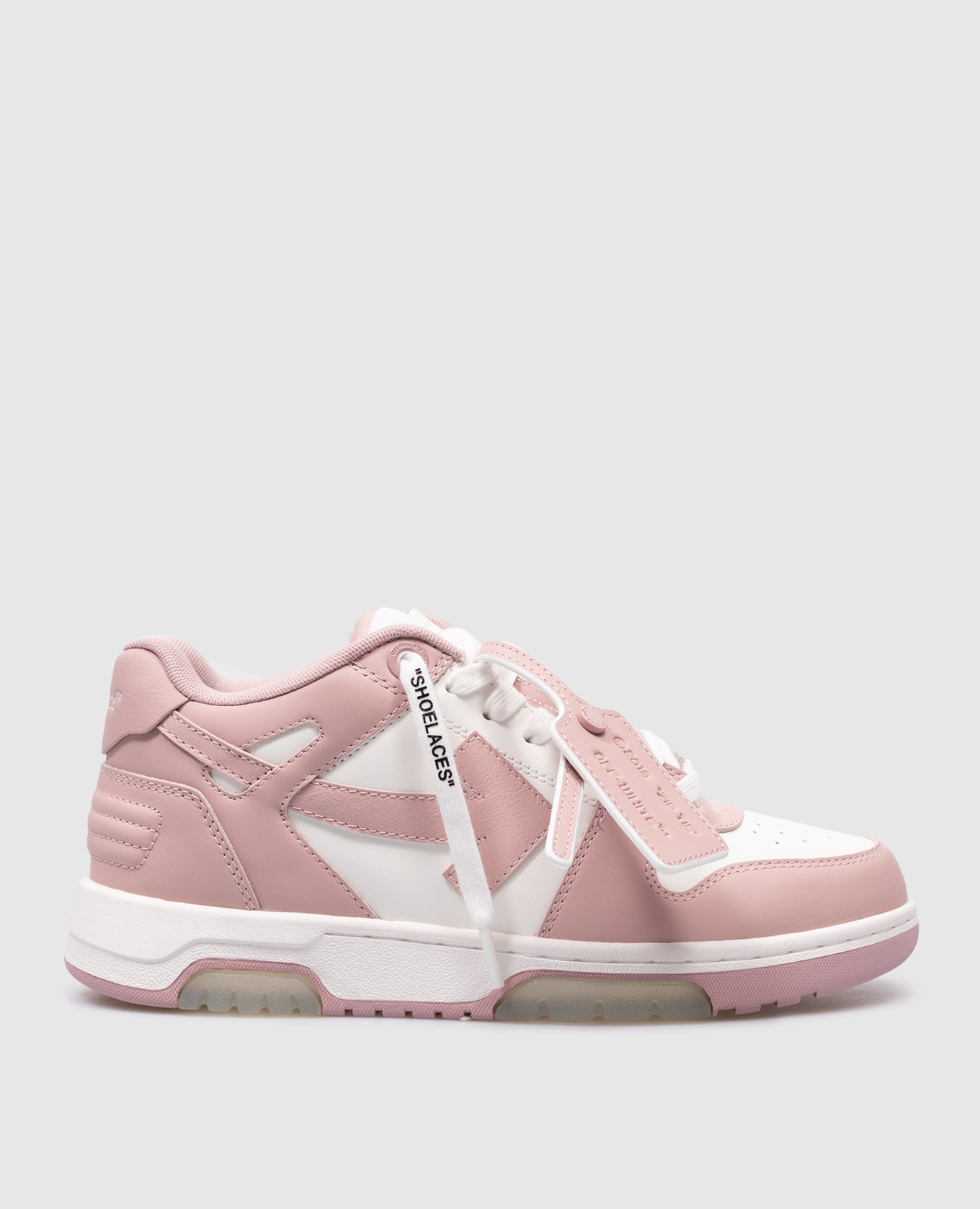 Out Of Office pink leather sneakers with Arrow logo